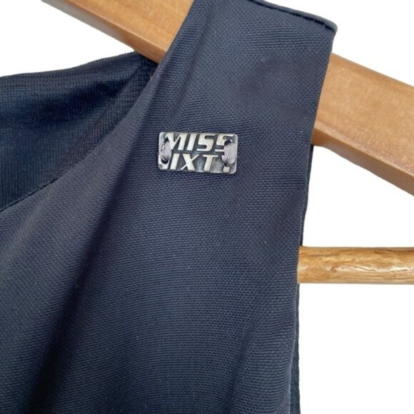 Miss Sixty black dress silky stretchy cotton blend Italian sleeveless medium - Picture 2 of 9